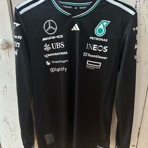 Mercedes AMG Petronas Black Adidas Long Sleeve Jersey.